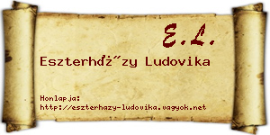 Eszterházy Ludovika névjegykártya